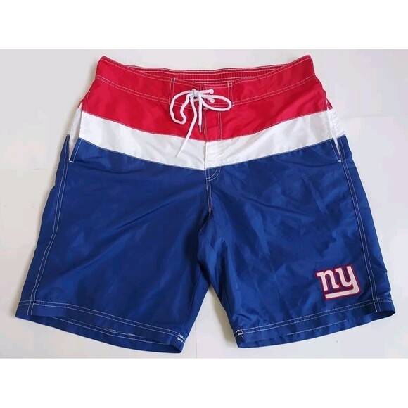 Mens NFL Team Apparel New York Giants Swim Board Trunks -Liner & Pockets Size XL - Picture 1 of 11